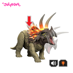 Figura <span class=keywords><strong>de</strong></span> Juguete <span class=keywords><strong>de</strong></span> Dinosaurio Triceratops-JKL81 <span class=keywords><strong>de</strong></span> la Serie Oficial <span class=keywords><strong>Jurassic</strong></span> <span class=keywords><strong>World</strong></span> <span class=keywords><strong>de</strong></span> <span class=keywords><strong>Mattel</strong></span>, con Sonido y Ataque, Sonido y Luz, Articulaciones Móviles, para Niños - Product Image 3