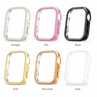 Coque de protection antichute de luxe en PC ajouré avec strass et une rangée de diamants, compatible avec la montre connectée Huawei Watch Fit 5 Pro 5