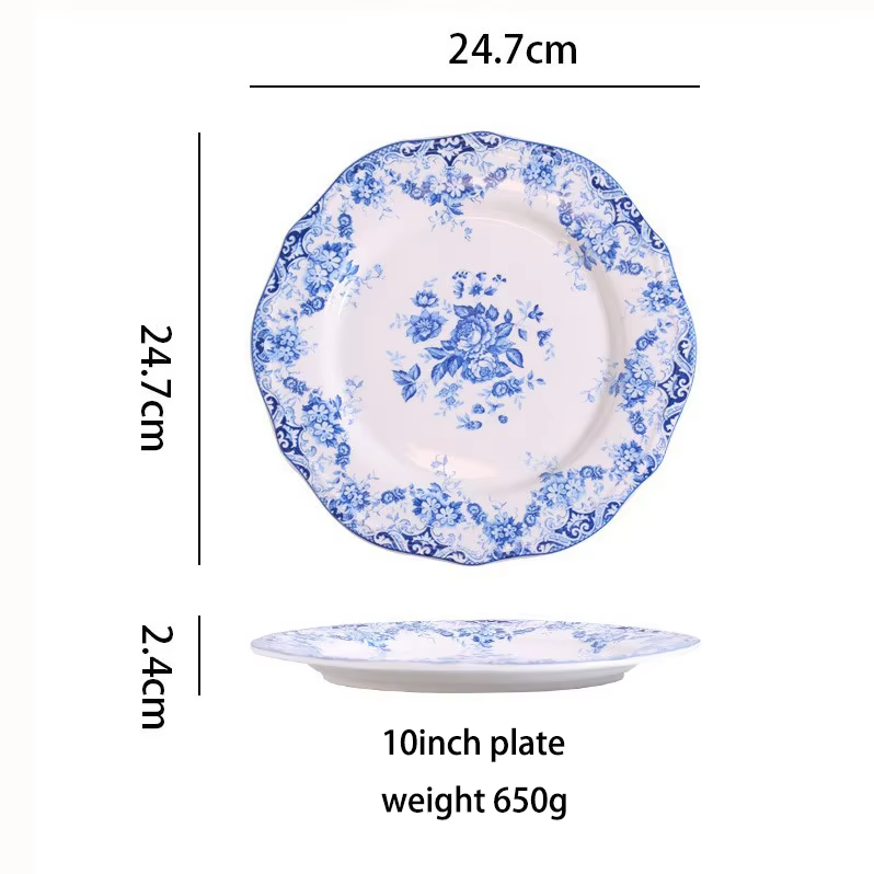 10 " plate blue flower