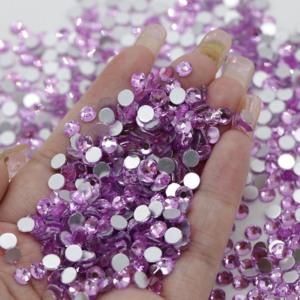 Cristales de Cristal Brillantes Color Lila Xulin SS3-SS30, Adornos Planos sin Fijación en Caliente <span class=keywords><strong>para</strong></span> Pegar en Tela y Prendas - Product Image 1