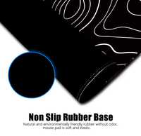 XXL Grand tapis de souris noir personnalisé antidérapant en caoutchouc pour jeux vidéo, tissu polyester durable, sans fil, 3D Anime