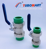 Usine PPR double union laiton robinet à boisseau sphérique VALVULA UNION AMERICANA BOLA METAL 20-110 MM LLAVE DE PASO DOBLE UNION PPR