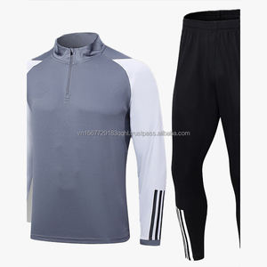 Conjunto de Pantalones Largos y Camiseta de Manga Larga con Media Cremallera, Estampado, Transpirable, de Secado Rápido, para Invierno, Estilo Jersey de Fútbol, con Cremallera Completa y Logotipo Personalizable - Product Image 3