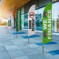 2023 nouveau produit populaire Polyester bord de route jardin AD publicité personnalisée en plein air personnalisé plage plume drapeau bannière support