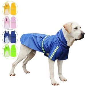 Kış yaz bahar mevsim için küçük orta büyük köpekler PU malzeme için OEM yansıtıcı su geçirmez Pet yağmurluk - Product Image 2