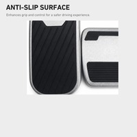 Set Penutup Pedal 2-Piece dari Aluminium Alloy dan Karet TPE dengan Lapisan Satin Anodised Anti-Slip untuk Trim Rem/Akselerator C-HR/IZOA.