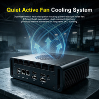 Ultra 5 125H PC Mini Industri Dual LAN 2*COM RS232 4 Output Layar DDR5 Win11 Linux Kipas Industri Komputer Mini OEM ODM