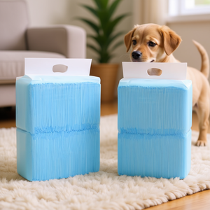 Set di tappetini per l'addestramento degli animali domestici, confezione da 200 pezzi, blu e bianchi, per animali domestici, materiale in fibra assorbente di alta qualità, forniture per l'addestramento - Product Image 2