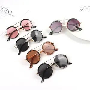 Gafas de sol redondas para niños y niñas, lentes bonitos de marca, UV400