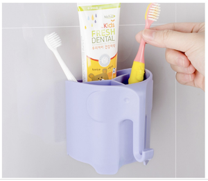 Support mural amovible multifonctionnel Hippykids Darklight sans perçage, en plastique ABS sans BPA, pour tasses et brosses à dents, promotionnel - Product Image 2