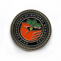 Pièce de défi personnalisée ronde pour patrouille marine, sérigraphiée, en alliage de zinc plaqué or antique, excellent rapport qualité-prix