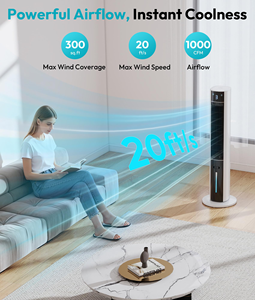 Ventilateur tour silencieux intelligent de 32 pouces pour l'été avec télécommande, électrique, sans pales, sur pied, rotatif - Product Image 4