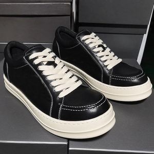 Zapatos de Skate Negros para Hombre, Diseño Minimalista y Cómodo, de Piel de Becerro, Moda 2026, Estilo Rock, Zapatos de Lujo de Diseñador - Product Image 1
