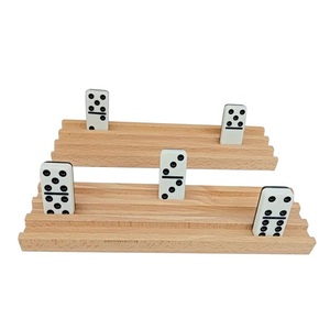 Supports Domino de 25.5cm Supports de plateaux en <span class=keywords><strong>bois</strong></span> de hêtre Domino de qualité supérieure pour pied de poulet Train mexicain et jeux Domino Letter Pine Batten - Product Image 3