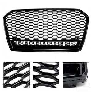 <span class=keywords><strong>Prix</strong></span> usine voiture A6 C7 grille de pare-chocs <span class=keywords><strong>avant</strong></span> mise à niveau <span class=keywords><strong>RS6</strong></span> Style nid d'abeille noir brillant gril pour <span class=keywords><strong>Audi</strong></span> A6 S6 C7.5 2016 2017 2018 - Product Image 5