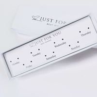 Caja de Empaque Personalizada para 7 Pares de Aretes, Estuche Rígido de Papel para Exhibición de Joyería con Tarjeta Impresa Incluida, Venta al Por Mayor