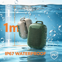 Haut-parleur portable à clip ultra-léger 80g, couleur personnalisée, entièrement étanche IP67, BT 5.3, pour la randonnée, le kayak, les activités de plein air