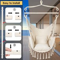 Chaise hamac suspendu corde balançoire grande chaise suspendue en macramé avec poche coton chaise suspendue balançoire pour jardin