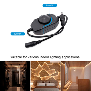 3-летняя гарантия 12 В 24 В белая черная мини-ручка 6 А Встроенный светодиодный контроллер диммер переключатель для светодиодных огней с CE ROHS FCC - Product Image 3