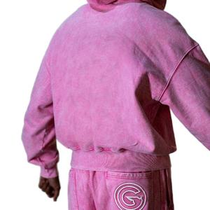 High Quality Embroidery Patch Streetwear Acid Wash Oversized <strong>Hoodie</strong> Custom <strong>Zip</strong> <strong>up</strong> 100% Cotton French Terry Vintage Mens <strong>Hoodies</strong> - Product Image 6