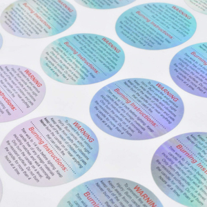 Etiquetas adhesivas de papel plateado, holograma, obra de arte personalizada, impresión - Product Image 2