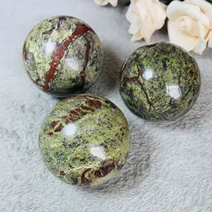 Sfere di Cristallo di Sangue di Drago con Venature Verdi e Rosse Naturali Lucidate all'Ingrosso per Regali Curativi - Product Image 1