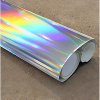 Vente flash - Autocollants en vinyle holographique brillant autocollants en PVC résistants à l'eau et aux UV, permanents, pour découpe sur traceur