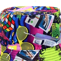 Casquettes d'été design femmes hommes unisexe double face réversible casquette en polyester 80s 90s icônes Panama pêcheur chapeaux rétro seau chapeau