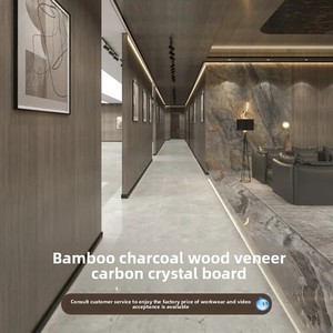 Consultez le service client pour des échantillons gratuits de placage de bois en cristal de carbone, de fibre de bois au charbon de <span class=keywords><strong>bambou</strong></span> et de décoration intérieure en métal. - Product Image 2