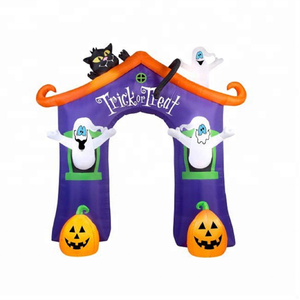 Arco Inflable Publicitario con Diseño de Calabaza Amarilla, Ventilador Incorporado, Impresión Digital, para Decoración de Halloween - Product Image 5