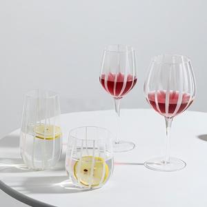 <span class=keywords><strong>Verre</strong></span> à vin rayé moderne en <span class=keywords><strong>verre</strong></span> transparent – Grande Vente - Product Image 2