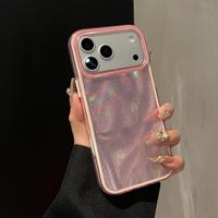 Coque de téléphone antichoc 2-en-1 à texture sable mouvant effet laser pour iPhone 17 18 Pro Max iPhone 16 15 14 13