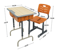 Ensemble bureau et chaise pour étudiant, mobilier familial, chaise d'étude écologique pour adulte avec dossier en maille respirante et design ergonomique