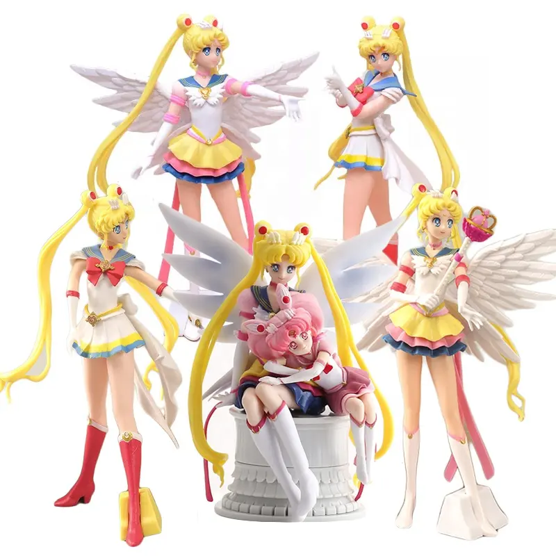 Sailor Moon Figur Anime Jepang Anime PVC Sailor Moon Action Figure untuk Koleksi Model Ornamen Mainan