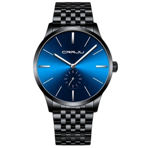 Montres CRRJU OEM ODM, design de créateur, montre analogique tendance, montre sport décontractée, bracelet en acier inoxydable, étanche, lumineuse, pour homme - Product Image 1