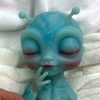 Poupée Alien Reborn en Silicone Intégral de 10 Pouces, Édition Limitée Bleue, Texture Stéréo 3D, Style Périphérique Cinématographique, Objet de Collection Artistique pour Adultes