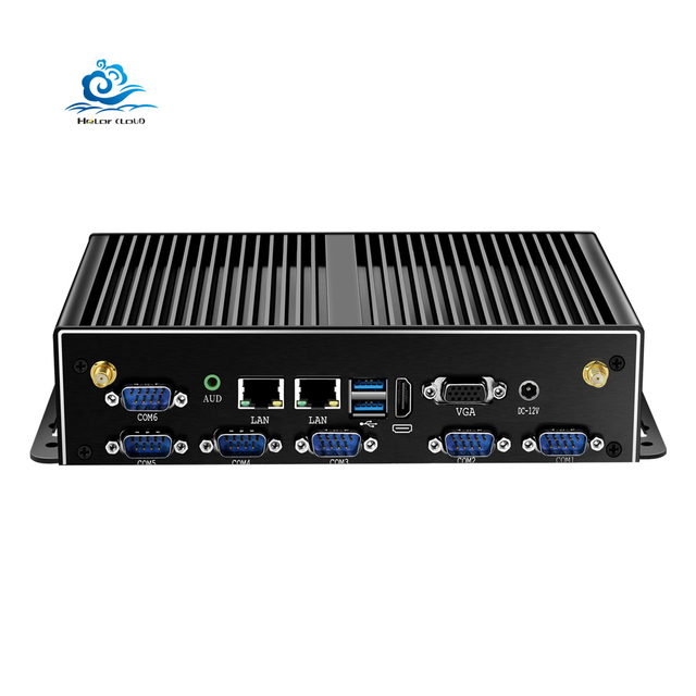 OEM Cheap Industrial PC Core I5 7200U X86 Fanless Mini PC with 2 Gigabit Nic Computer Serial Port RS485 RJ45 Device Server