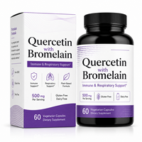 Capsules de Quercétine et Bromélaïne Végétaliennes Sans OGM avec Bioflavonoïdes d'Agrumes et Vitamine C pour le Bien-être Quotidien et la Vitalité – Marque Blanche