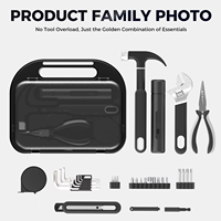 Ensemble d'outils ménagers universels 61 en 1 avec tournevis électrique à couple élevé pour la réparation d'appareils électroménagers et de meubles