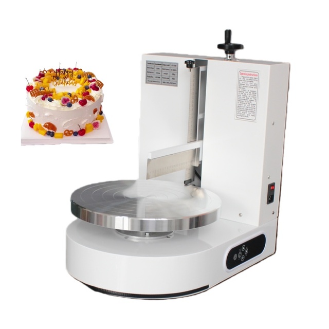 Automatic Cake Icing Machine for Round Birthday Cakes Commercial Cream Spreading and Smoothing Equipment