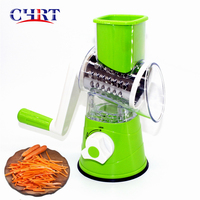 Râpe à fromage rotative électrique en acier inoxydable CHRT, hachoir à oignon, râpe à légumes avec mandoline, coupe-juliennes de pommes de terre