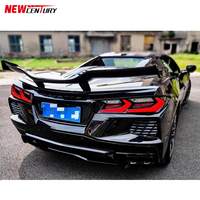 Aile arrière en Fiber de carbone C8 pour Chevrolet Corvette C8 2020 modifié amélioré Z06 aileron d'aile arrière en Fiber de carbone sec