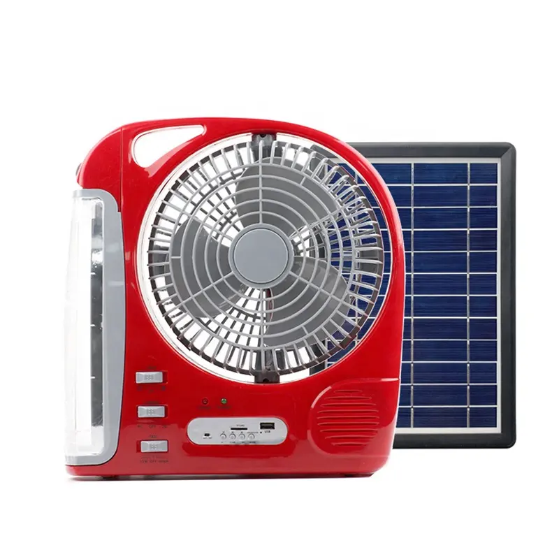 Commercio estero per 8 pollici Bluetooth multi-funzione ventola di ricarica solare USB grande ventilatore a vento