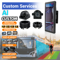 Système de surveillance de camion AI Blind Spot 12,3 pouces 2CH avec caméra de recul IPS 1080P, système de caméra de rétroviseur CMS