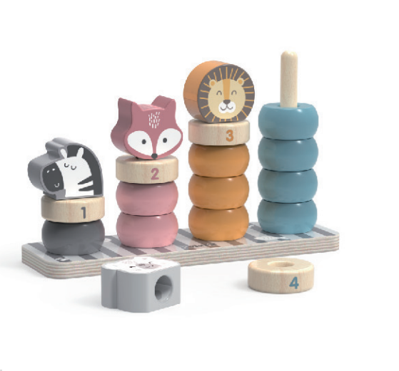 2021 новый дизайн, деревянные игрушки, животные, башня, кольцо, штабелер, игрушка