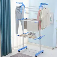 Ev avrupa tarzı basit ısıtmalı çamaşır kurutma makinesi 4 katmanlı katlanabilir askı ayakta katlanır elbise kurutma rafı