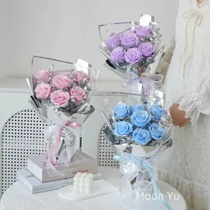 Bouquet éternel d'approvisionnement d'usine personnaliser Bouquet de roses éternelles pour toujours pour une <span class=keywords><strong>idée</strong></span> de cadeau VaseGift - Product Image 2