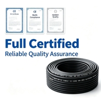 Cable de Fibra Óptica Multimodo para Exteriores, 12 Núcleos OM2 50/125um GYTS, Tubo Suelto Relleno de Gel, para Instalación Aérea, Enterrada Directa, Telecomunicaciones y LAN