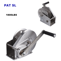 Treuil à main à frein automatique de qualité supérieure 2600LBS, treuil marin en acier inoxydable 304 pour treuil de bateau de mer