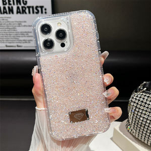 Vente chaude <span class=keywords><strong>Incassable</strong></span> 3 en 1 paillettes diamant luxe fundas <span class=keywords><strong>coque</strong></span> de téléphone pour <span class=keywords><strong>iPhone</strong></span> 15 14 13 - Product Image 2